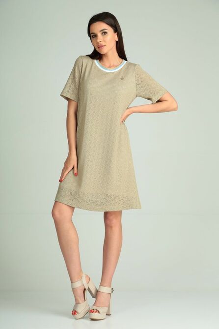 Повседневное платье Michel Chic 2098 бежевый