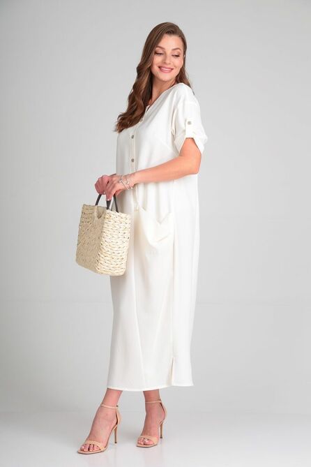 Повседневное платье Michel Chic 2094 молочный