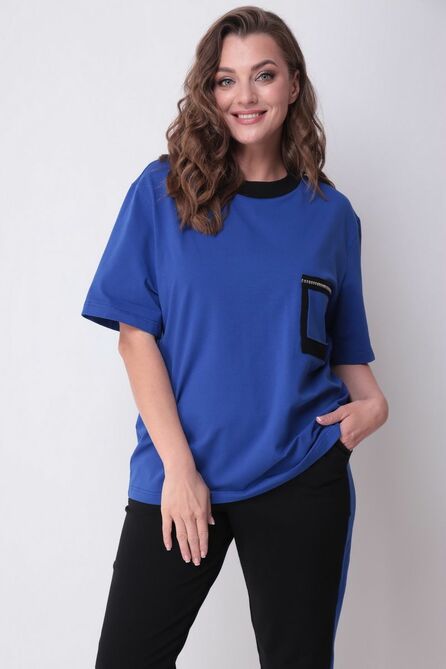 Брюки, Футболка Michel Chic 1308 синий-черный