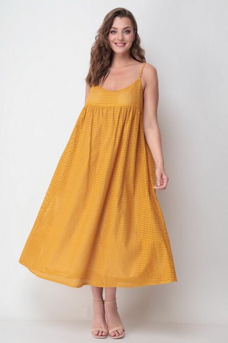 Повседневное платье Michel Chic 2100 горчичный