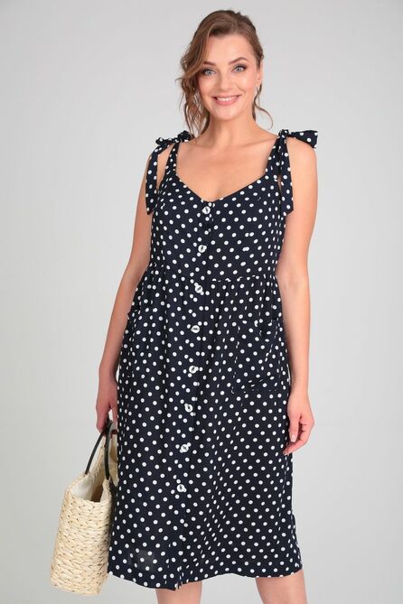 Повседневное платье Michel Chic 2009 синий-горох