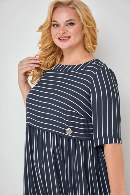 Повседневное платье Michel Chic 2006 синий-белый