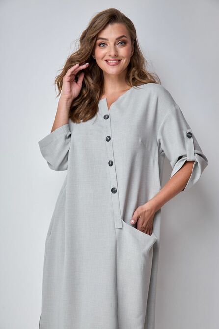 Повседневное платье Michel Chic 2094/1 светло-серый