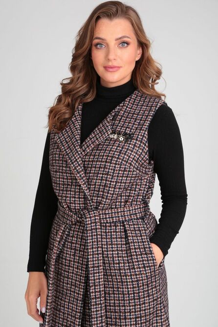 Жилет Michel Chic 354 коричнево-синий