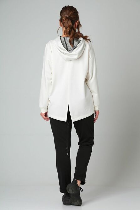 Костюм брючный Michel Chic 1312 белый_черный