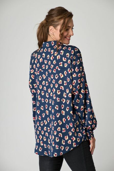 Блузка Michel Chic 769 синий_цветок