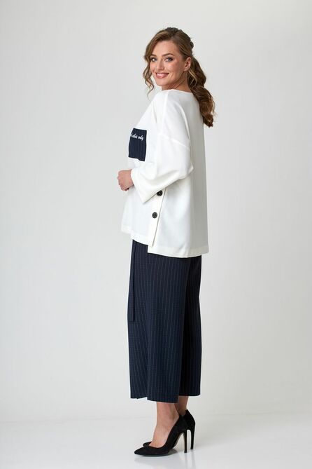 Костюм брючный Michel Chic 1317 синий_белый