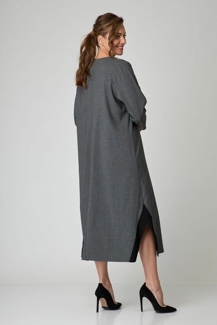 Повседневное платье Michel Chic 2073 темно-серый_точка