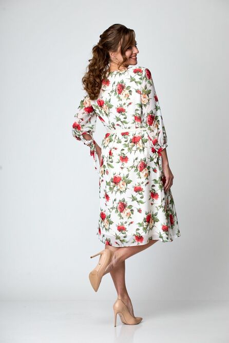 Вечернее платье Michel Chic 2049 белый_розы