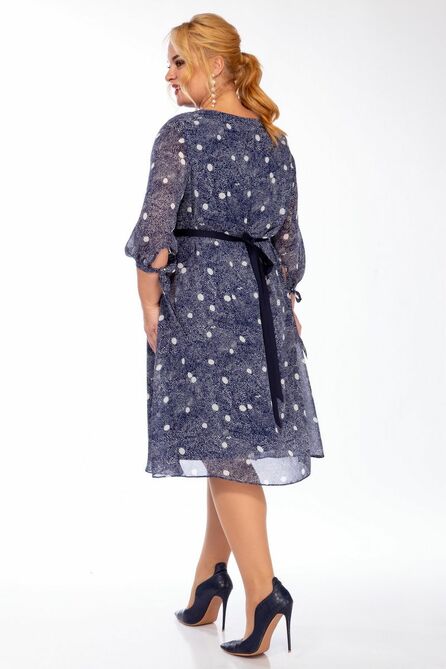 Вечернее платье Michel Chic 2049 синий_горох