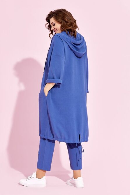 Кардиган, Брюки, Футболка Милора-Стиль 895 синий