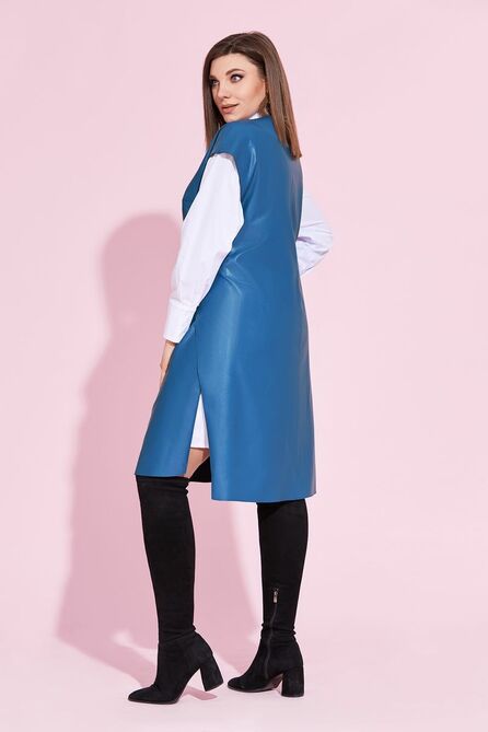 Костюм с блузкой Милора-Стиль 855 голубой