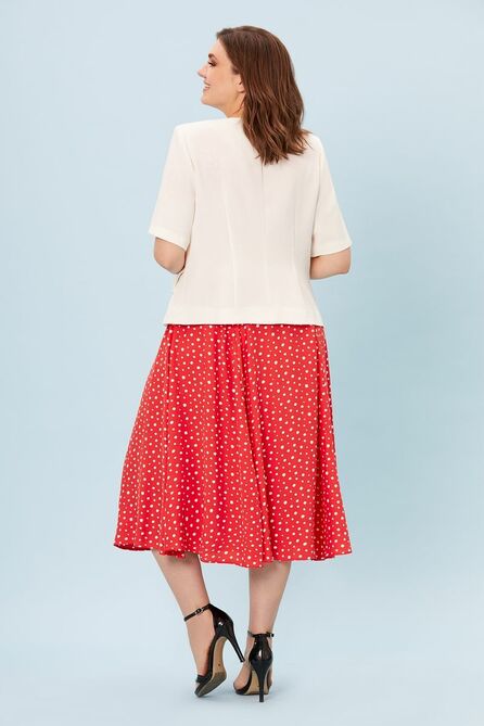 Плательный комплект Милора-Стиль 979 красный+молоко Плательный комплект Милора-Стиль 979 красный+молоко