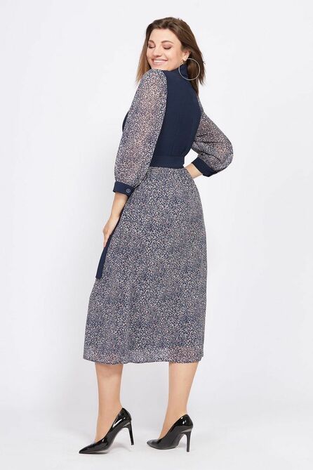 Повседневное платье Милора-Стиль 1019 синий