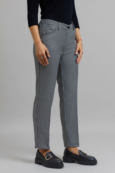 Брюки Mirolia 1051 чёрно-белая-гусиная-лапка