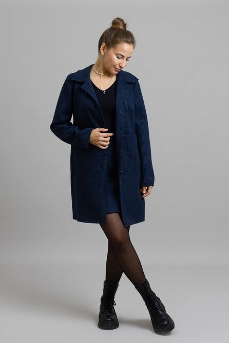 Жакет Mirolia 1073 синяя-клетка