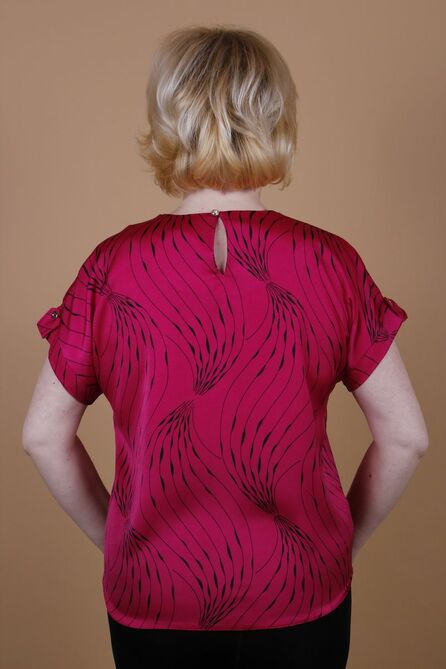 Блузка MIRSINA FASHION 16060036 бордо_принт