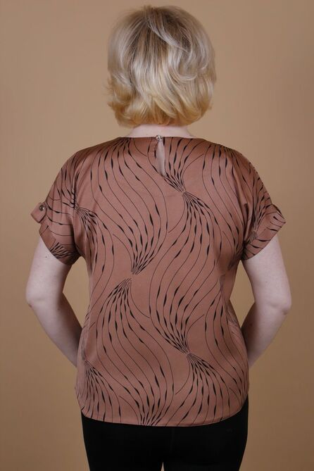 Блузка MIRSINA FASHION 16060037 кофе_принт