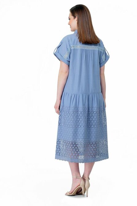 Повседневное платье Мишель стиль 957 джинсовый