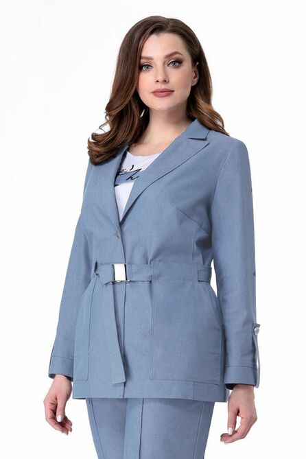 Брюки, Блуза, Жакет Мишель стиль 965 голубой