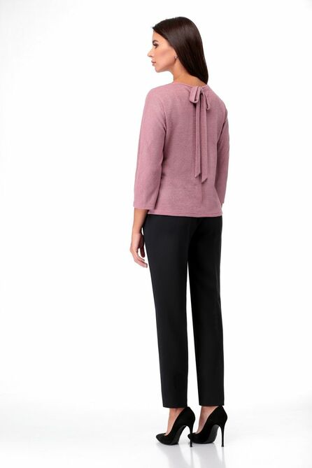 Брюки, Блуза Мишель стиль 913 пудра,черный
