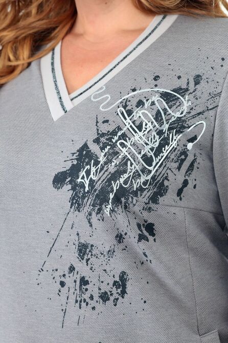 Повседневное платье Мишель стиль 996 бежево-серый