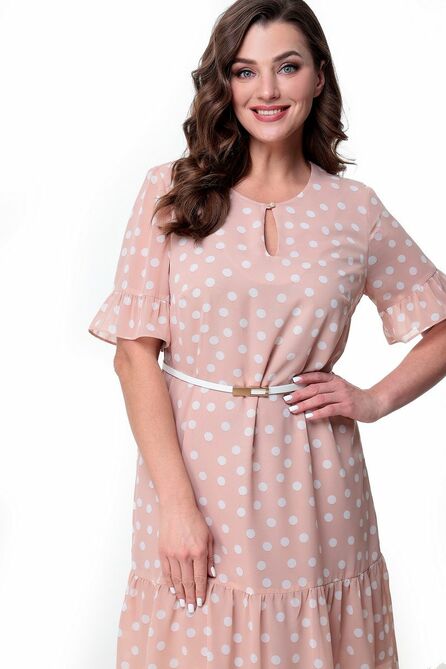 Повседневное платье Мишель стиль 1038/2 кремовый