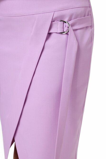 Костюм с блузкой Мишель стиль 1053 молочно-сиреневый