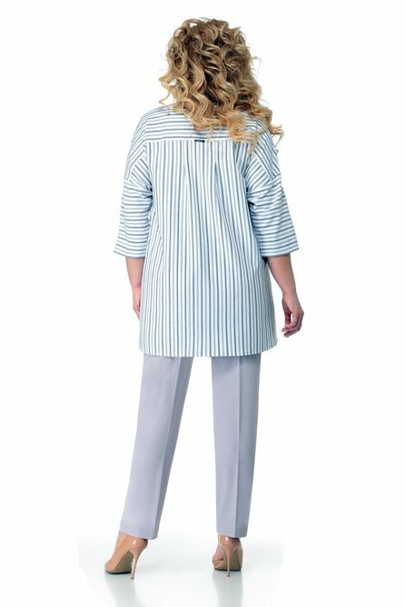 Брюки Мишель стиль 939б серо-белый