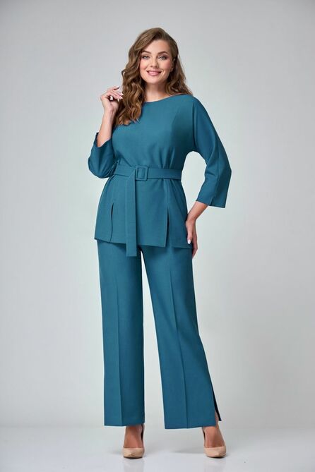 Брюки, Блуза Мишель стиль 1073/1 бирюза