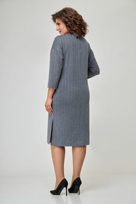 Повседневное платье Мишель стиль 1074А серо-голубой