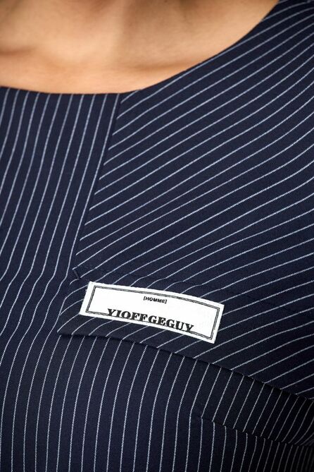 Офисное платье Мишель стиль 1075 сине-белый