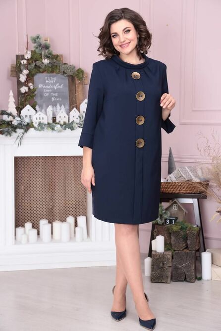 Офисное платье Moda-Versal П2364 т.синий Офисное платье Moda-Versal П2364 т.синий