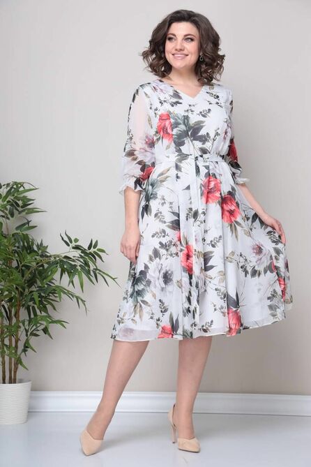 Вечернее платье Moda-Versal П2380 молочный_красный Вечернее платье Moda-Versal П2380 молочный_красный