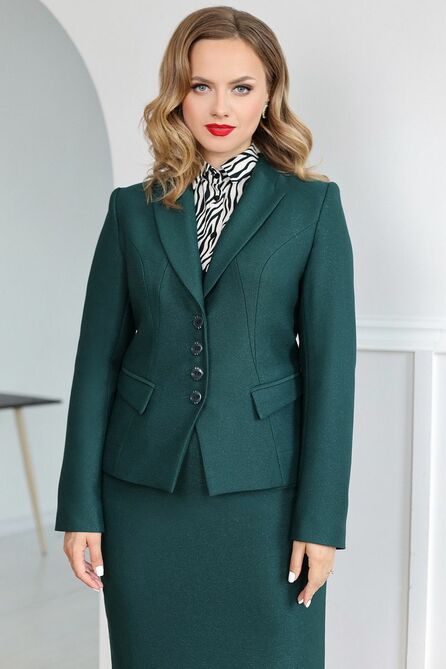 Юбочный костюм Мода-Юрс 2224 малахит