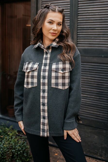 Рубашка Мода-Юрс 2772 серый_клетка