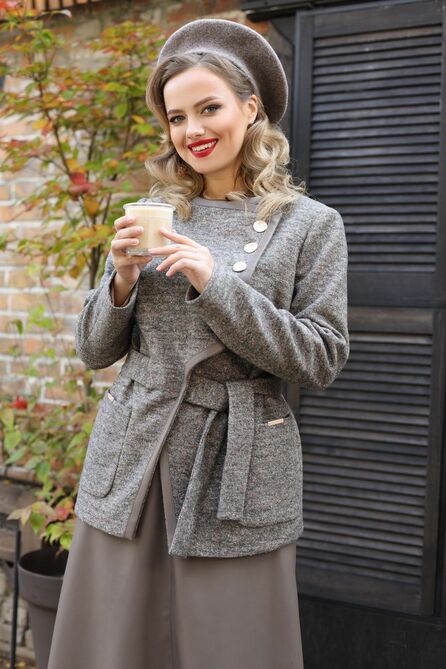 Юбочный костюм Мода-Юрс 2617 беж