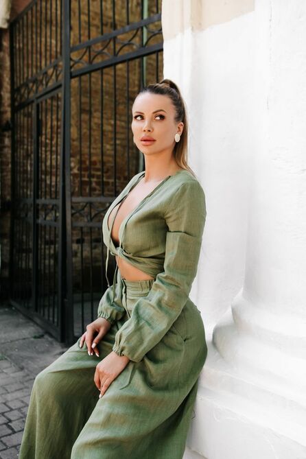 Брюки, Топ Natali Tushinskaya 004(7) олива