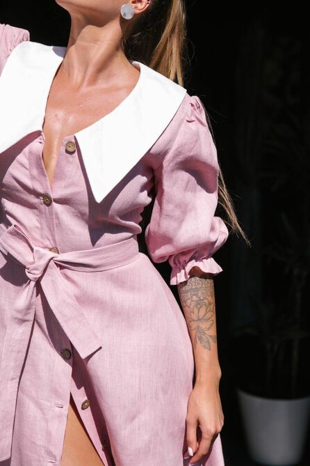 Повседневное платье Natali Tushinskaya 0023(л) пудра