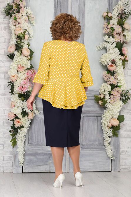 Вечернее платье Ninele 7258 желтый-синий