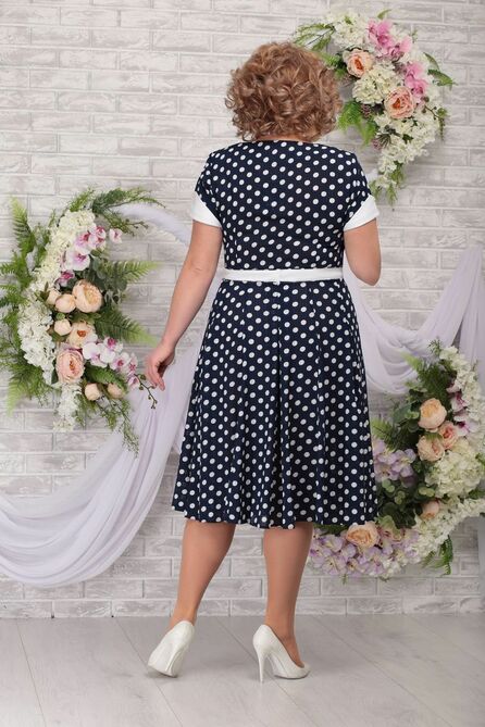 Вечернее платье Ninele 2315 синий_горох