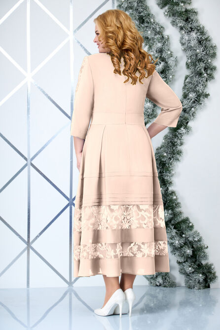 Вечернее платье Ninele 5860 бежевый