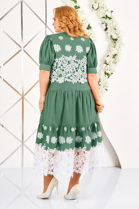 Повседневное платье Ninele 7367 зеленый