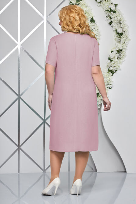 Повседневное платье Ninele 7354 пудра