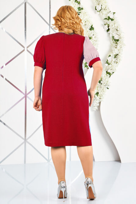 Вечернее платье Ninele 7358 красный_пудра