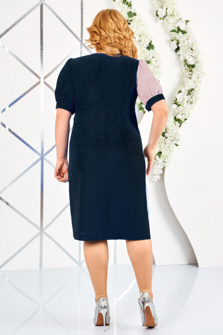 Вечернее платье Ninele 7358 синий_пудра