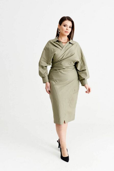 Повседневное платье NORMAL 10-023-green