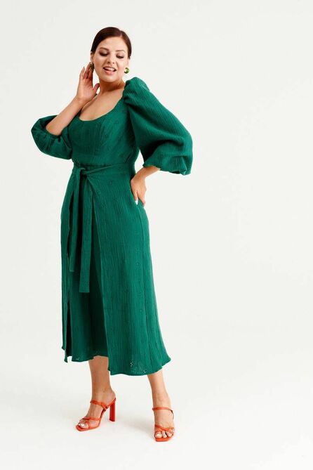 Повседневное платье NORMAL 8-073-green