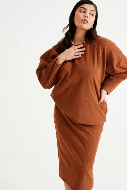 Юбка, Джемпер NORMAL 3-113-caramel