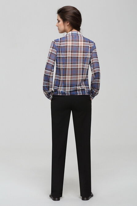 Блузка Nova Line 2283 клетка_синяя